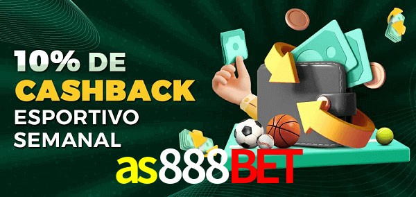 10% de bônus de cashback na as888bet